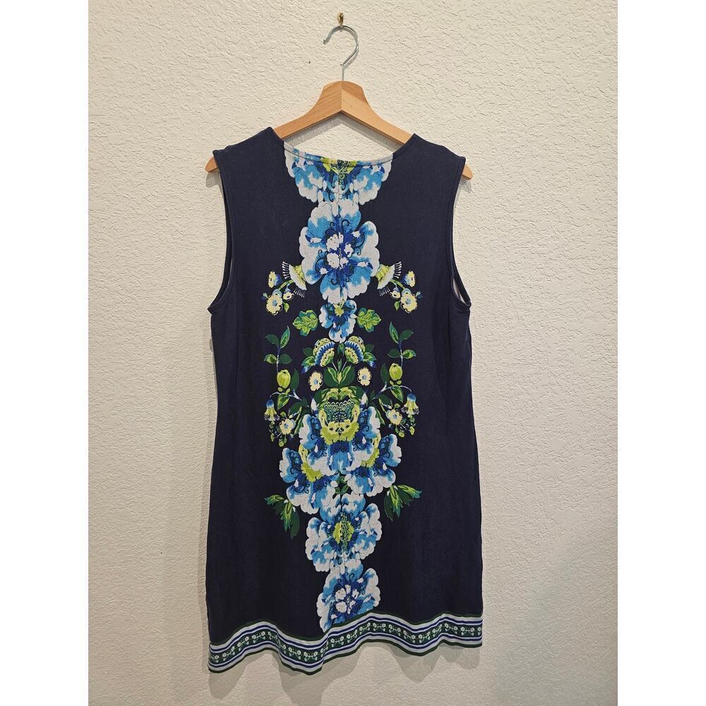 New York and co Black floral blue dress sz xxl